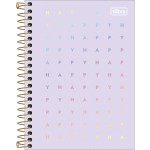 CADERNO 1/4 ESPIRAL TILIBRA HAPPY CAPA DURA 80 FOLHAS