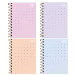 CADERNO 1/4 ESPIRAL TILIBRA HAPPY CAPA DURA 80 FOLHAS